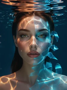 Szürreális víz alatti portré